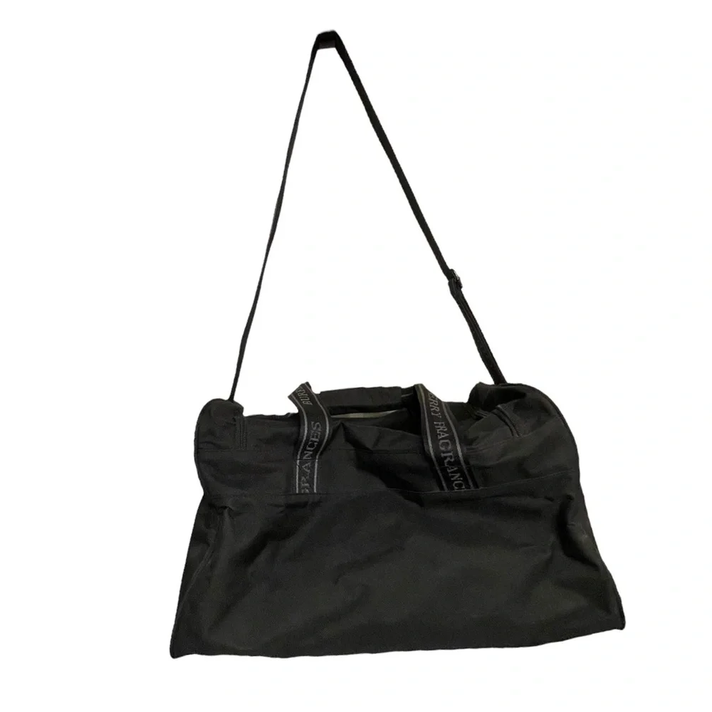 BURBERRY Fragrances Weekender Duffle Bag Black Signature Handles Shoulder Strap - Picture 2 of 13